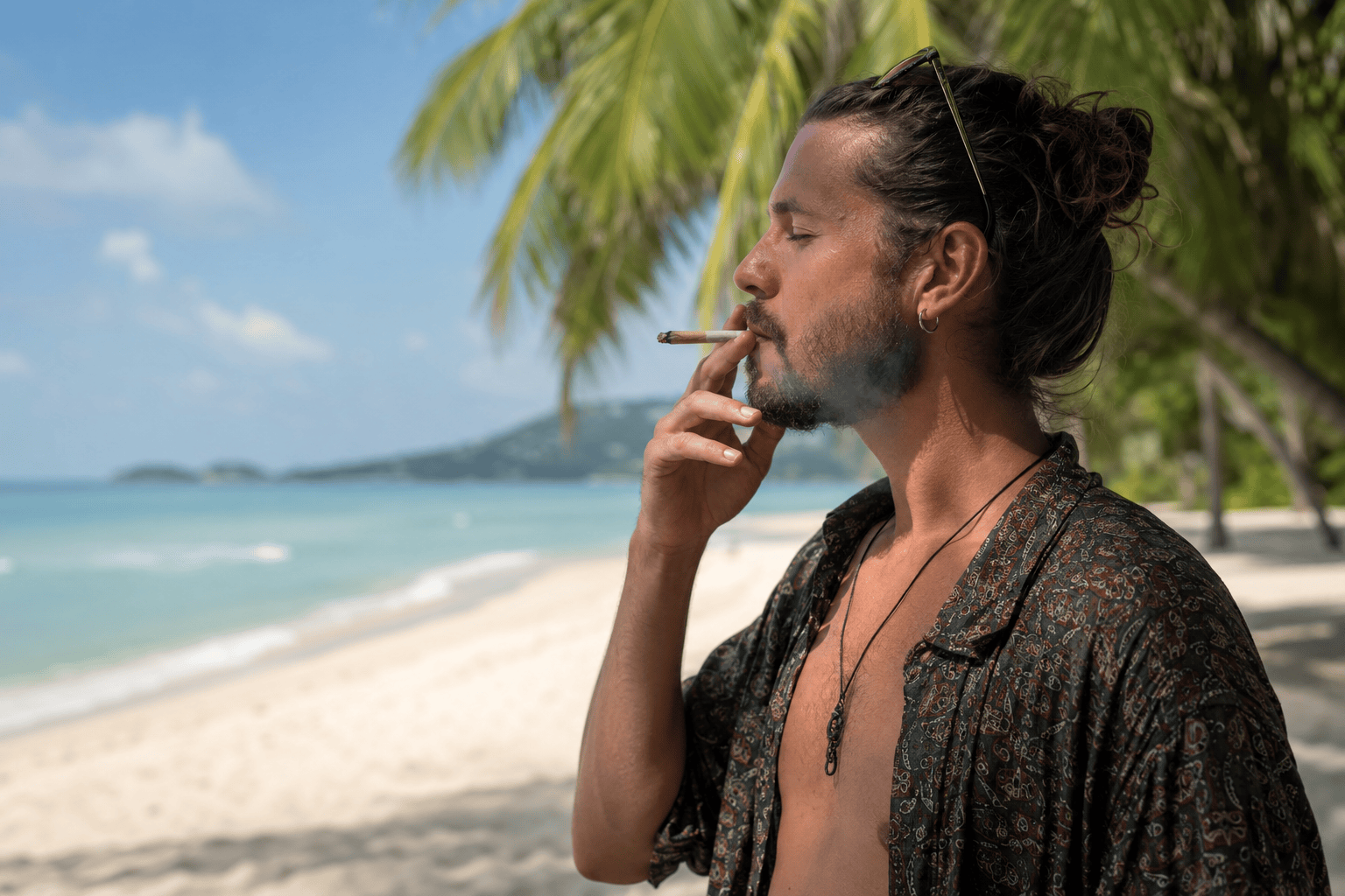First-time foreign visitor buying cannabis at Weed Keeper Samui